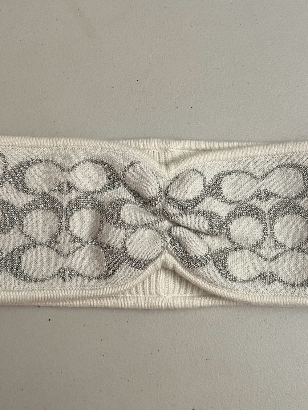 Coach Signature Metallic Knit Headband